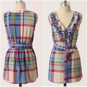Fei plaid belted tunic